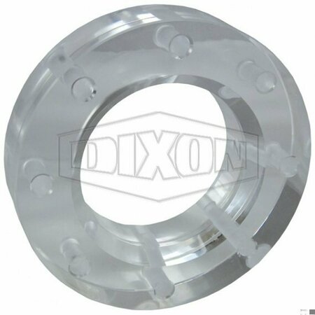 DIXON 1 Side Beveled Optically Enhanced Sight Glass, 1-3/4 in dia Sight, 3 in TTMA Connection TT3ASGOE